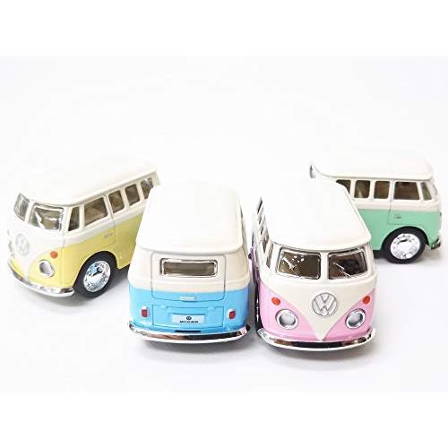 KINSFUN◇フォルクスワーゲンバス◇ミニミニプルバックカー/ダイキャストメタルミニカー４台セット