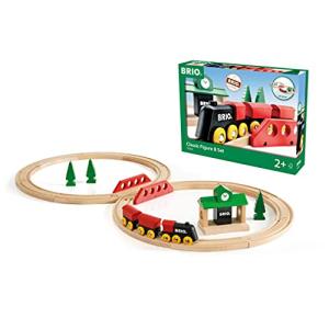 BRIO (ブリオ) クラシックレール 8の字セット [全22ピース] 対象年齢 2歳~ (電車 おもちゃ 木製 レール) 33028｜hapitize