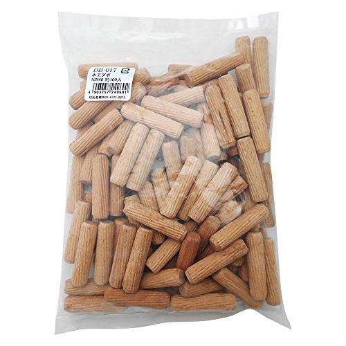 WAKI 木工ダボ 10×40mm 約100個