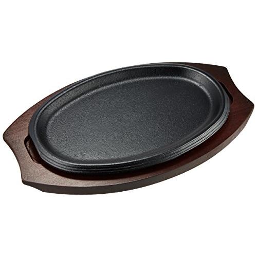 遠藤商事 トキワステーキ皿 323 ライン 外寸270×180mm内寸260×160×H11mm木台...