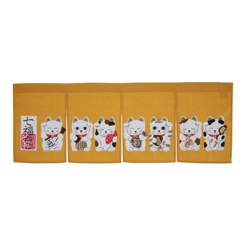 narumikk のれん 七福ねこ 17-129