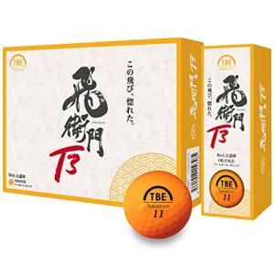 TOBIEMON(トビエモン) ゴルフボール 飛衛門 3ピース 蛍光マットカラー 1ダース(12個入り)オレンジT-3BM-O｜hapitize