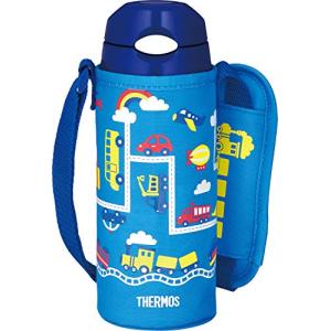 サーモス 水筒 真空断熱ストローボトル 400ml ブルーネイビー 保冷専用 FHL-402F BL-N｜川西ストア
