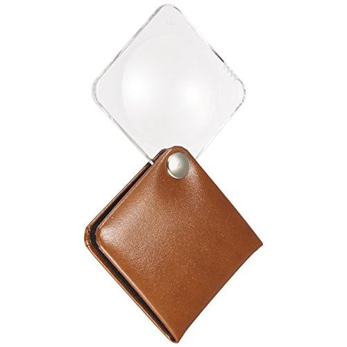 ESCHENBACH 携帯用ルーペ クラシック&amp;ヴィヴィッド 角型 倍率3.5倍 ライトブラウン 1...