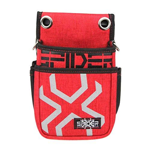 SK11 SPIDER 小型腰袋 2段 SPD-RD-6 レッド 幅180×高さ220×奥行80mm