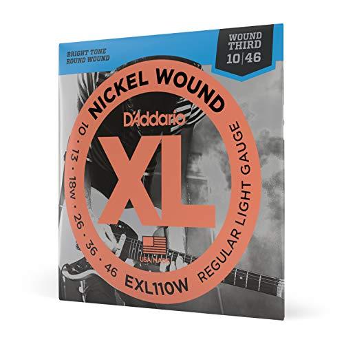 D'Addario ダダリオ エレキギター弦 ニッケル Regular Light 3弦巻き弦 .0...