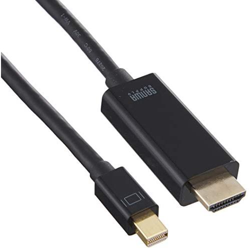 サンワサプライ ミニDisplayPort-HDMI変換ケーブル(ミニDisplayPortオス-H...