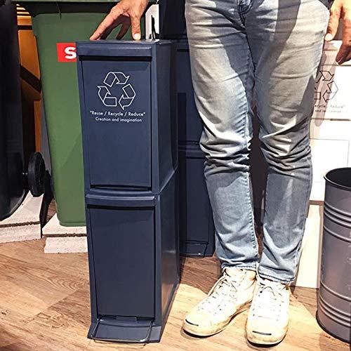 AZUMAYA ダストボックス2D ネイビー 2段 SGS-932NV ネイビー