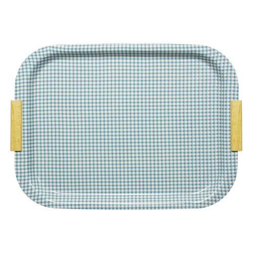 NSトレ-取っ手付 L角 チェック ブルー