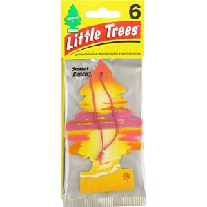 リトルツリー エアフレッシュナー お得な6枚組 サンセット ビーチ（ Little Trees Air Fresheners 6pac Suns｜hapitize