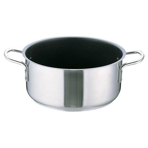 遠藤商事 業務用 ムラノ 外輪鍋 20cm IH対応 18-8ステンレス/内面テフロン加工 ASTI...