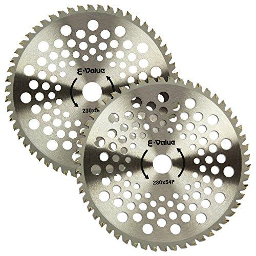 E-Value 刈払作業用 山林用チップソー 230mm×54P 2枚組 軽量 25cc未満推奨 雑...