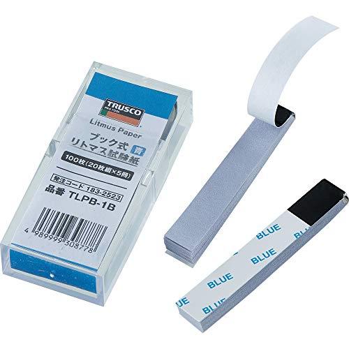 TRUSCO(トラスコ) ブック式リトマス試験紙 20枚綴X5冊X10 青 TLPB-10B