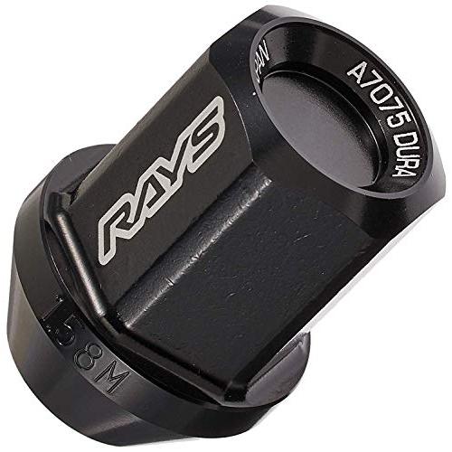 【RAYS(レイズ)】 ジュラルミンロック&amp;ナットセット L32 4H用 M12X1.5 ブラックア...