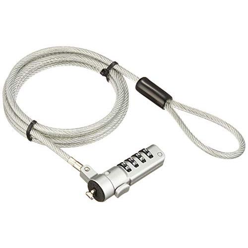 エレコム(ELECOM) セキュリティワイヤー 小型 首振り90度 ヘッド部360度回転 ESL-3...