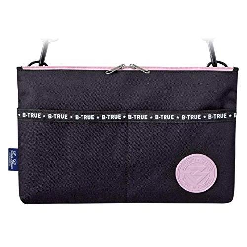 エバーグリーン(EVERGREEN) B-TRUE サークルロゴ サコッシュ ブラック×ピンク