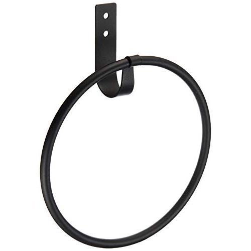 SANEI タオル掛け アイアンリング ブラック W5707-D