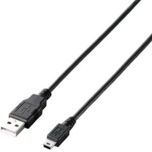 ELECOM USBケーブル A-miniBタイプ 【PS3 PSP対応】 5.0m ブラック U2C-GMM50BK｜hapitize