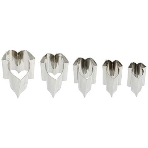 遠藤商事 業務用 手造り業務用抜型(5ヶ組) 朝顔の葉 18-8ステンレス 日本製 BNK09018