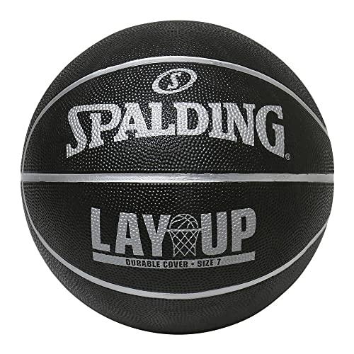 SPALDING(スポルディング) バスケットボール レイアップ ラバー ブラック×グレー 5号球 ...