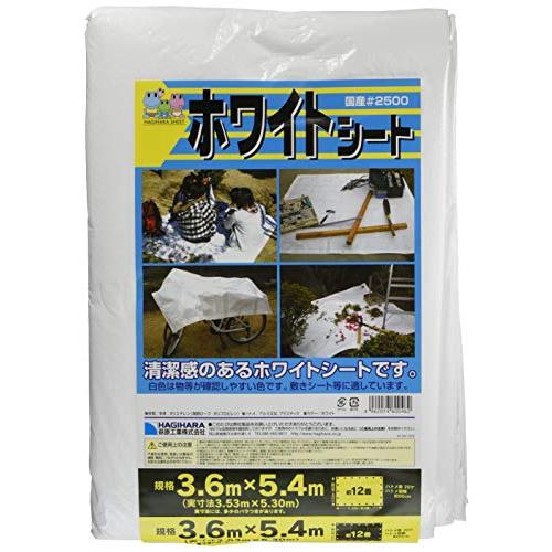 萩原工業(Hagihara) 萩原 #2500 ホワイトシート 3.6ｘ5.4ｍ OS3654W