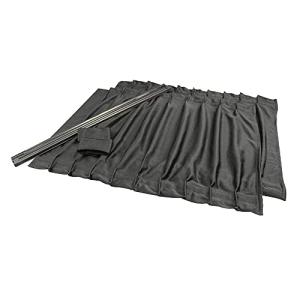 槌屋ヤック(Tsuchiya Yac) 車内用品 カーテン サイドカーテン ストレッチ2 BK Sサイズ L-113｜hapitize