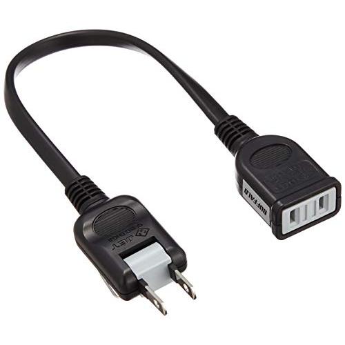 バッファロー BUFFALO 電源延長ケーブル 2本セット ブラック BSTAPEX02BKX2
