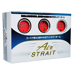 LEZAX(レザックス) ゴルフボール Air STRAIT マットカラーボール 6個入り レッド ASBA-7759｜hapitize