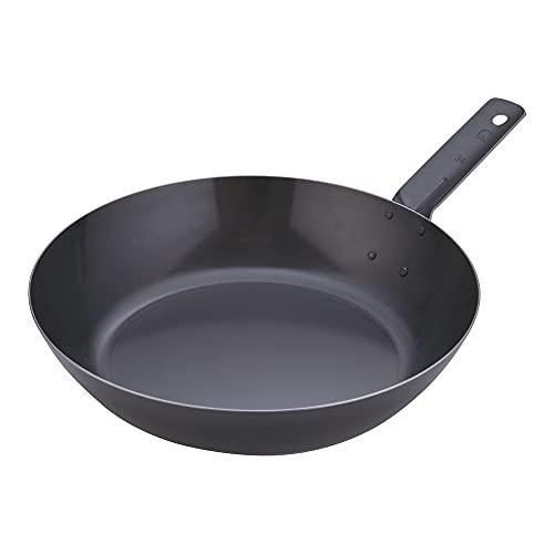 遠藤商事 業務用 鉄黒皮 オーブン用 厚板フライパン 34cm IH対応 鉄 日本製 AHL9403...