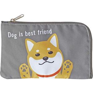 大西賢製販 マスク ポーチ 柴犬 グレー 1×21×13cm｜川西ストア