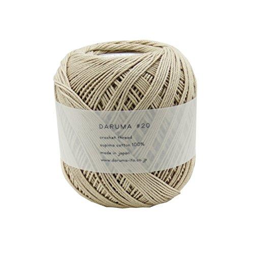 横田 DARUMA レース糸 #20 col.3 ベージュ 系 50g 約210m 3玉セット 01...