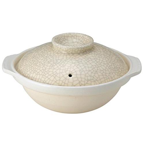 銀峯陶器 土鍋 貫入 6号 一人用 約600ml 直火対応 萬古焼 日本製 11061