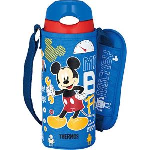 サーモス 水筒 真空断熱ストローボトル 400ml ミッキー ブルーレッド 保冷専用 FHL-402FDS BL-R｜川西ストア