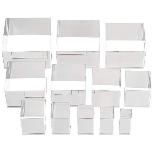 遠藤商事 TKG 野菜抜き型 パテ抜 四角 No.1~No.12の 12個セット ステンレス製で錆び...