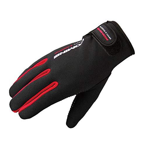 コミネ(KOMINE) バイク用 ネオプレーングローブ レッド S GK-753 665 秋冬春向け...