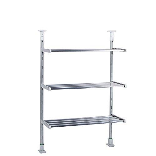 TAKUBO タクボ 水切棚シリーズ つっぱり棚 3段 幅45cm TP3-45