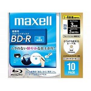 maxell 録画用 BD-R 25GB 4倍速対応 プリンタブル ホワイト ひろびろ超美白レーベル 10枚入 BR25VFWPB.10S｜hapitize