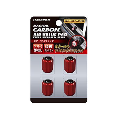 HASEPRO (ハセ・プロ) マジカルカーボン【エアーバルブキャップ】4個入り (レッド) CAV...
