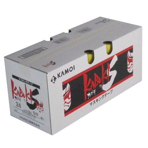 カモ井加工紙 車輌・建築用マスキングテープ「カブキ-S」 24ミリ×18M 50巻入