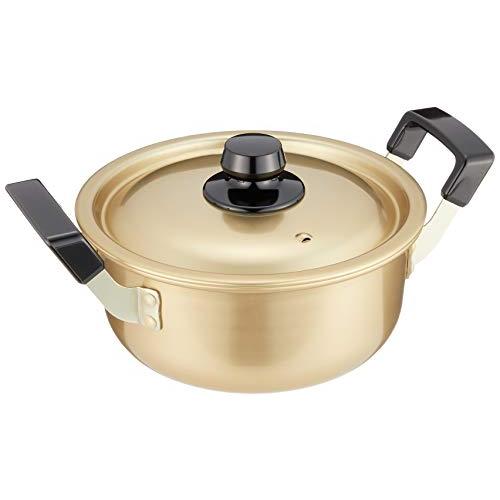 北陸アルミ 両手鍋 16cm [ガス火専用] 軽量 純しゅう酸 味づくし 日本製