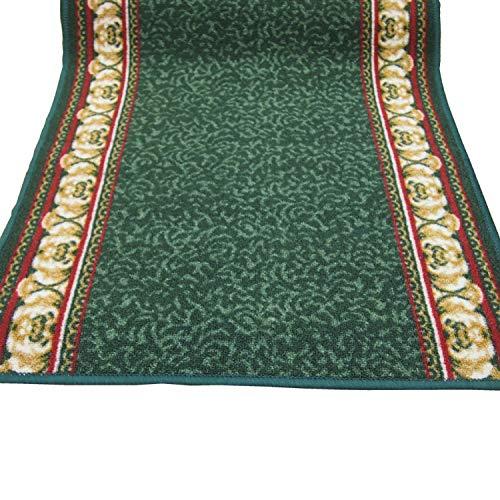 萩原 マット 廊下敷き 「アイラス IN」 グリーン 約80X180 洗える 270022206