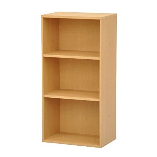 エイ・アイ・エス(AIS) カラーボックス3段 幅45cm 高さ90cm ニュープレージ ナチュラル...