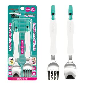 EDISONmama(エジソンママ) フォーク&スプーン 1.5歳~ はやぶさ 離乳食 食器 練習 ベビー カトラリー セット ステンレス 新幹｜hapitize