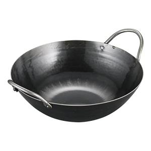 遠藤商事 TKG 中華鍋 両手 サイズ(cm)22 外径×深さ(mm)225×67 容量(L)約1.60 質量(g)約490 調理してそのまま提｜hapitize