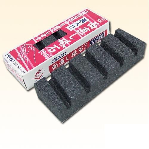 ナニワ研磨工業 エビ印 面直し砥石 ミニ 溝入り 中目 IO-1122