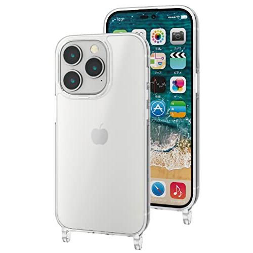 エレコム(ELECOM) iPhone 14 Pro 用 ケース スマホショルダーストラップ用ホール...