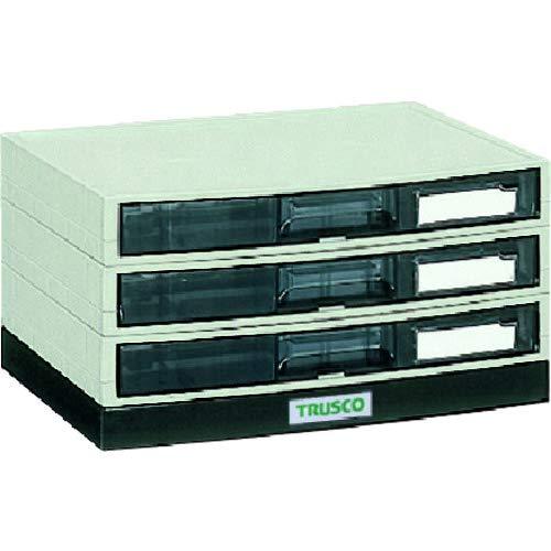 TRUSCO(トラスコ) αレターケース A4・積み重ねタイプ 横浅型3段 LA4-S3S