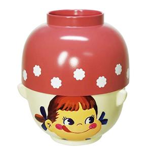 サンアート 不二家 ペコちゃん Peko 汁椀・お茶碗 セット 大 約480ml クレヨンタッチ SAN3801 透明｜hapitize