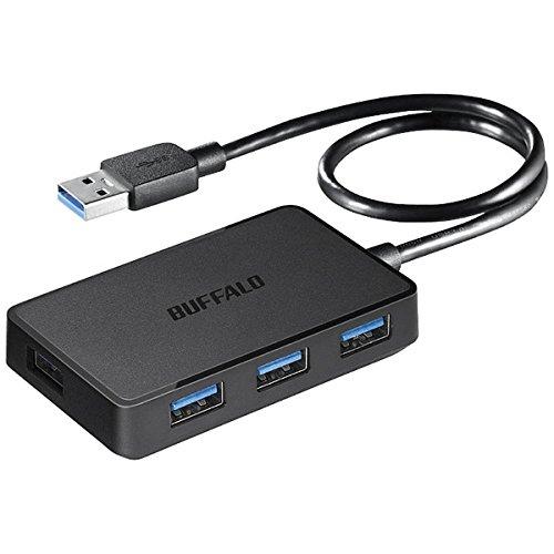 バッファロー BUFFALO USB3.0 バスパワー 4ポート ハブ マグネット付き ブラック B...