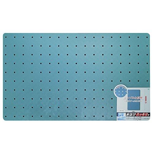 オーエ フロウ ラバー風呂すのこ ロング 60×100cm ブルー 防カビ加工 滑りにくい